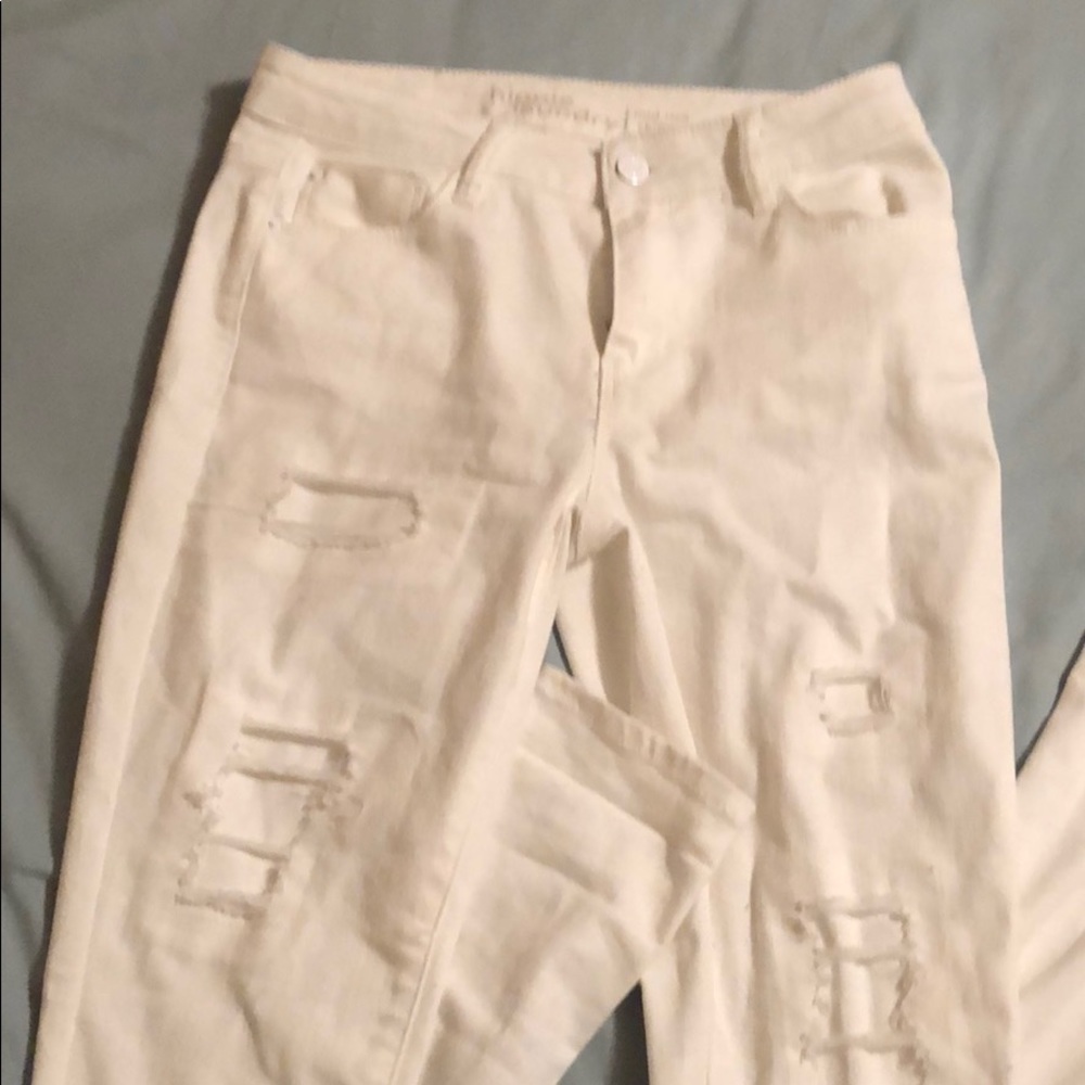 Hippie laundry white ripped jeans